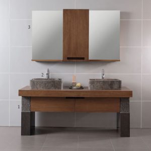 SAGA - Vanity Cabinet & Mirrors Set